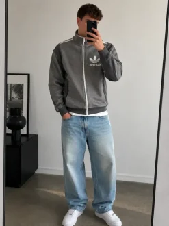 #110 | Adidas | Sweatjacke | L | Grau | Adidas Firebird