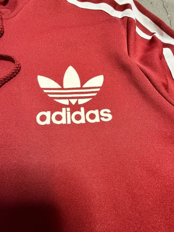#113 | Adidas Originals | Sweatjacke | L | Burgunderrot | Firebird | Vintage