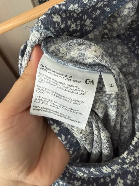 🌿 C&A Playsuit – Blau – Größe 50
