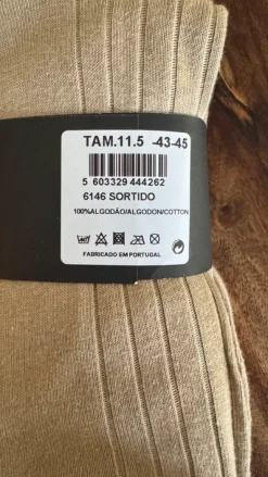 6 neue gerippte Socken aus 100% Baumwolle