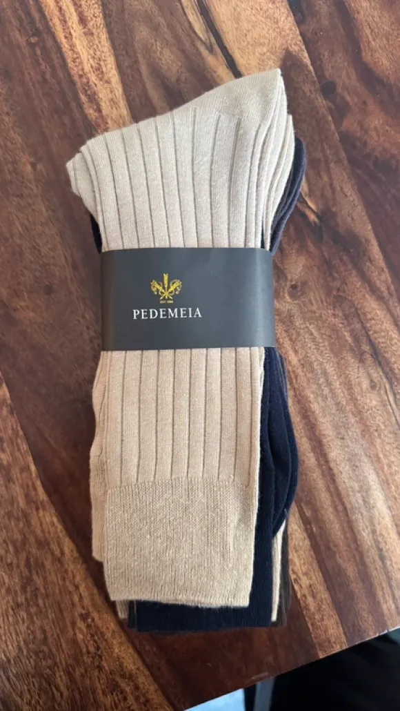 6 neue gerippte Socken aus 100% Baumwolle