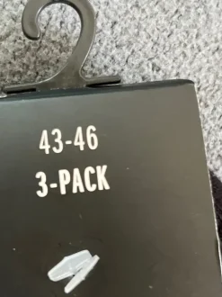 3 paar sneakersokjes zwart 43-46