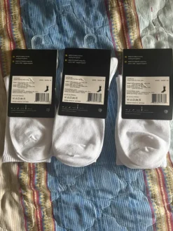 3 Paia Calzini Nike Elite Crew Bianchi Nuovi Taglia M (36-40)