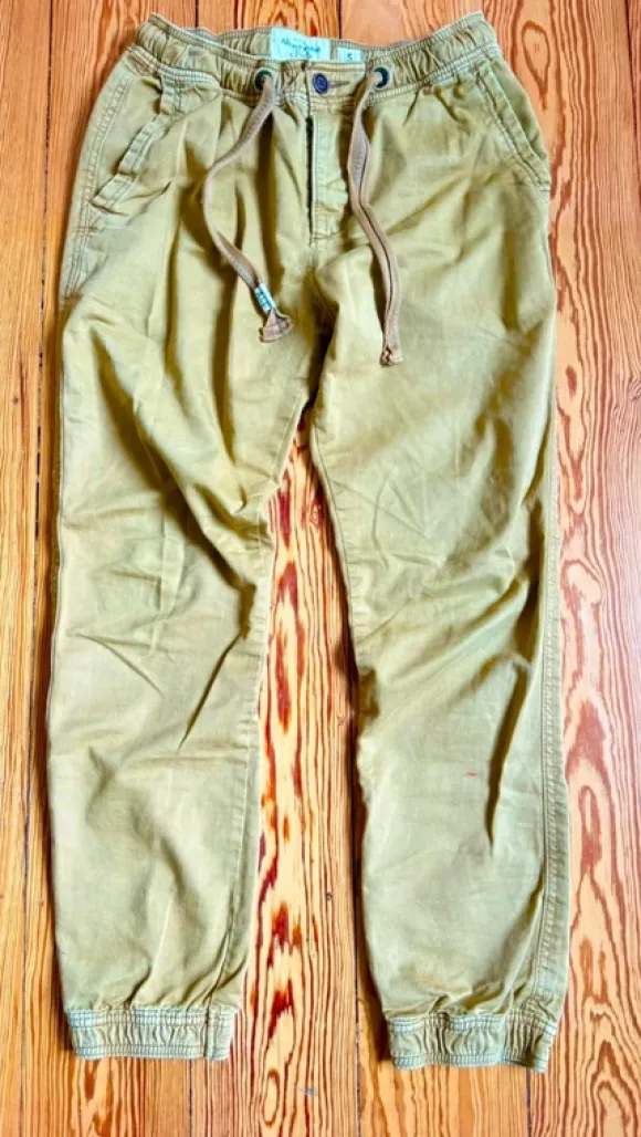 Abercrombie & Fitch Hose beige braun Größe S Gummizug
