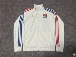 Adidas | Track Jacke | Olympique Lyon | M | Weiß | Vintage | 2000 | y2k