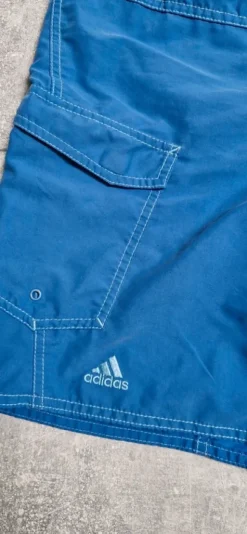 Adidas Badeshorts Gr.M Netzfutter Blau Polyester Badehose