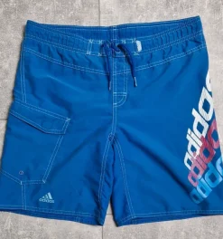 Adidas Badeshorts Gr.M Netzfutter Blau Polyester Badehose