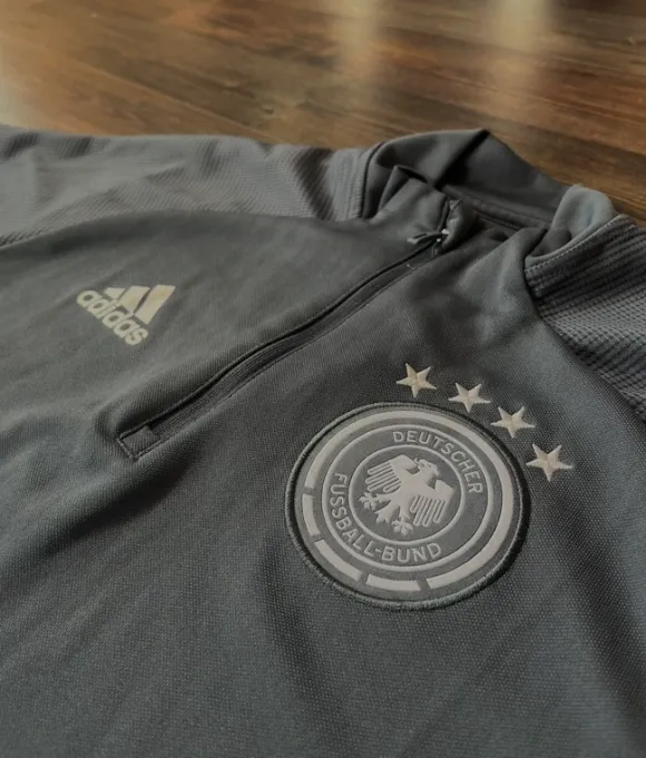 Adidas DFB Trainingsoberteil | Quarter-Zip | Grau | Size: S |