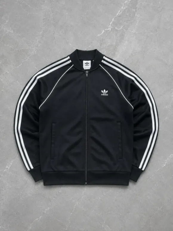 Adidas Firebird Jacke Y2K Schwarz Weiß | Größe M | wie neu