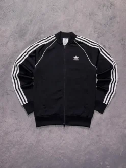 Adidas Firebird Trainingsjacke | Zipper | Sportlich | Größe S | Schwarz | Retro 90s