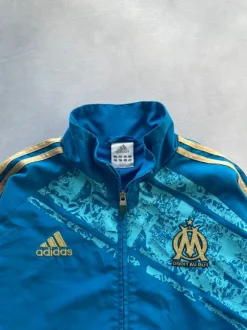Adidas Olympique Marseille Track Jacket Blau Größe M Vintage Y2K