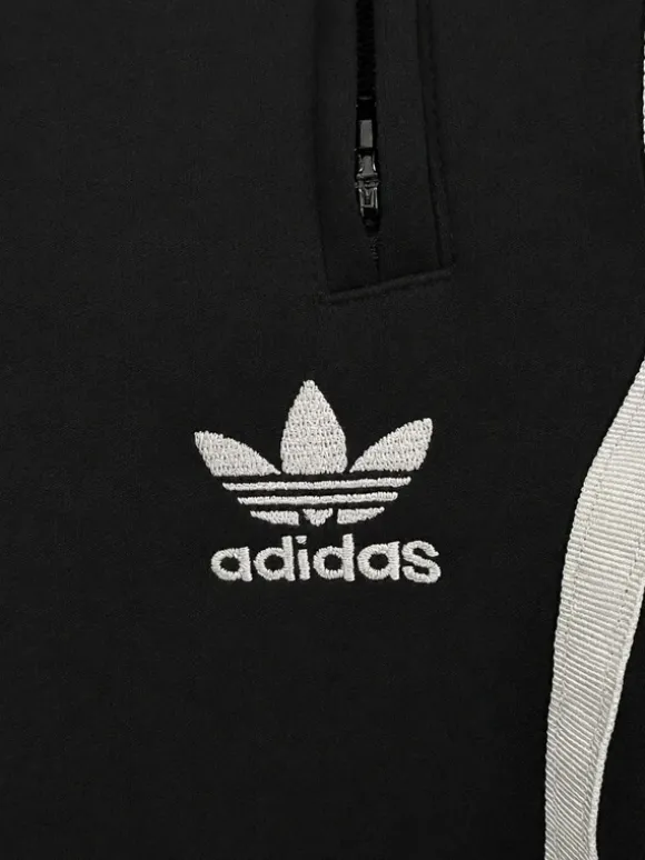 adidas Originals Firebird Trainingshose – Schwarz / Weiß – Trefoil – Größe M
