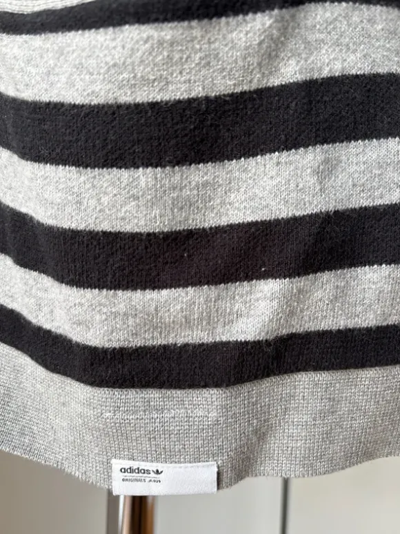 Adidas Originals leichte gestreifte Baumwollstrickjacke