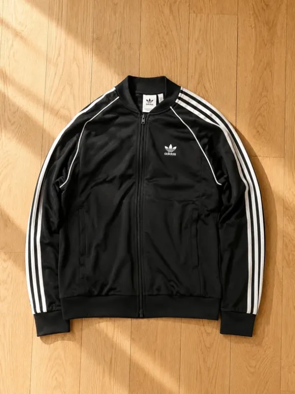 adidas Originals SST Trainingsjacke – Schwarz / Weiß – Trefoil – Größe L