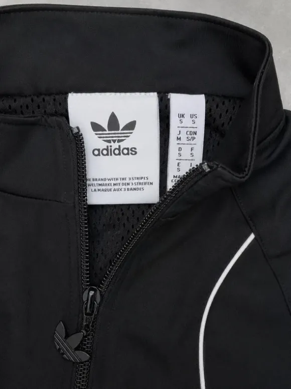 adidas Originals Trainingsjacke – Schwarz / Orange – Trefoil – Größe S