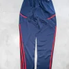 Adidas Trackpants | Open Leg | L | Dunkelblau Rot | Vintage Y2K Arsenal