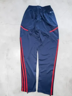 Adidas Trackpants | Open Leg | L | Dunkelblau Rot | Vintage Y2K Arsenal