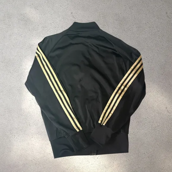 Adidas Trainingsjacke | Trackjacket | Größe M | schwarz&gold | Retro 2000er