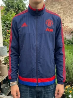 Adidas Trainingsjacke | Vintage Trackjacket | Größe L | Dunkelblau | Man Utd 2000er