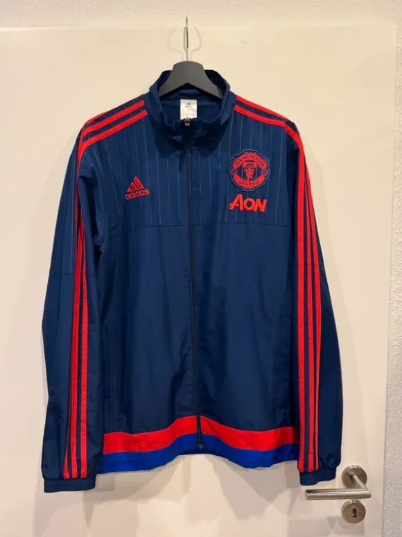 Adidas Trainingsjacke | Vintage Trackjacket | Größe L | Dunkelblau | Man Utd 2000er