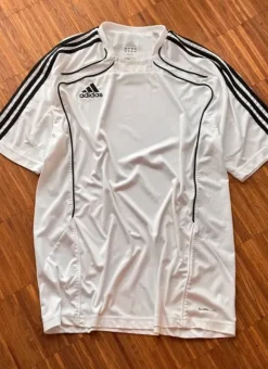 Adidas vintage Retro Y2K Herren Shirt Training xL Top Zustand Weiss