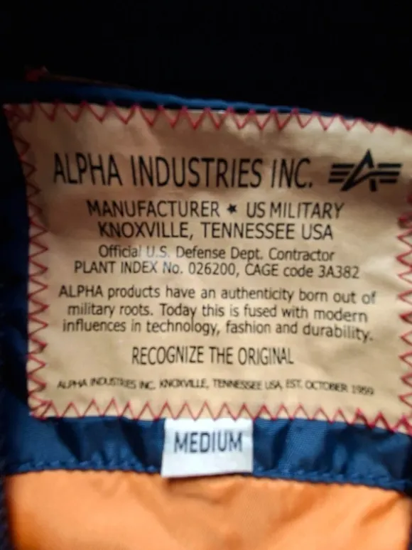 Alpha Industries Bomberjacke, Größe: M