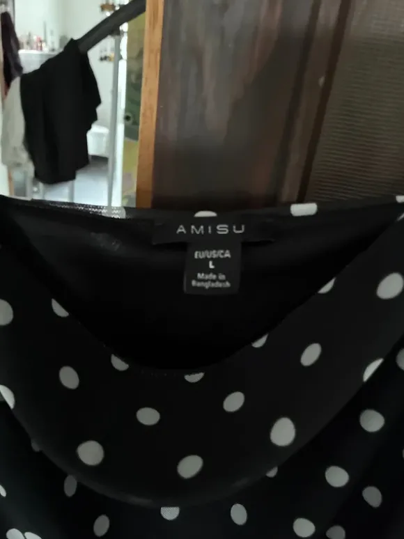 Amisu,New Yorker Top,Shirt ,Punkte,Gr.L