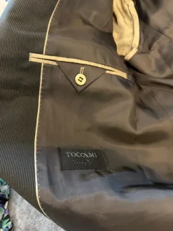 Anzug 52 dunkel braun mit Streifen