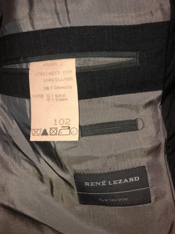 Anzug René Lezard 100% Schurwolle