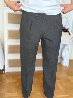 Anzugshose Grau leicht Schurwolle Gr 50