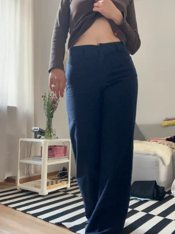 Anzugshose Nadelstreifen Dunkelblau