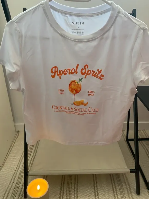 Aperol Spritz Sommer-Set, Crop Top & Tüllrock Gr. L