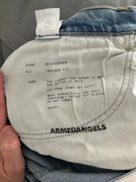 ArmedAngels Detox Denim Aarjo Tapered Fit 36/32 Stonewashed Blue