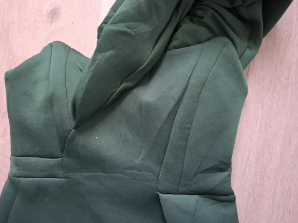 ASOS One-Shoulder Kleid Dunkelgrün Größe 40