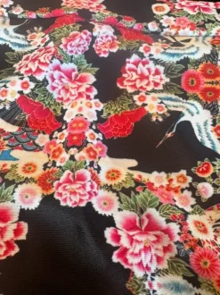 ASOS Swim Badeanzug Mesh Blumenprint Schwarz Gr. 38 B/C
