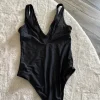 Badeanzug | Schwarz | S/M | Minimalistisch Elegant Neu