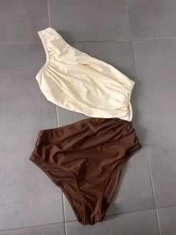 Badeanzug braun beige