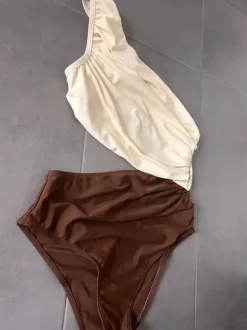 Badeanzug braun beige