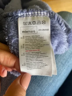 Bademantel miomare blau flauschig L