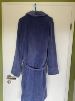 Bademantel miomare blau flauschig L