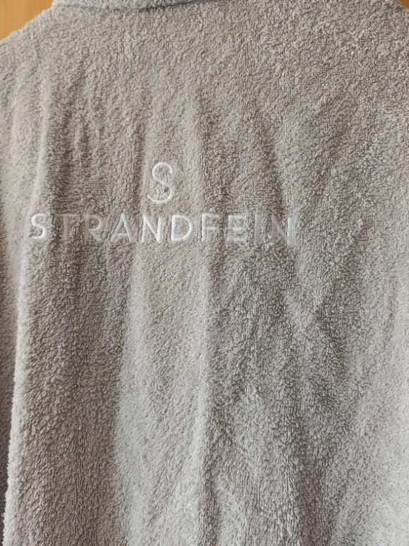 Bademantel Strandfein 100umwolle grau Gr. 44