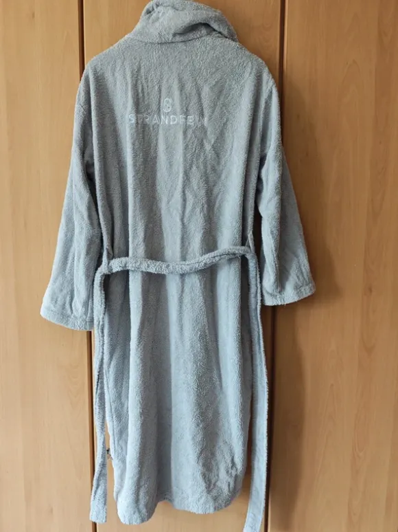 Bademantel Strandfein 100umwolle grau Gr. 44