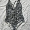 Badpak zebra wit marineblauw