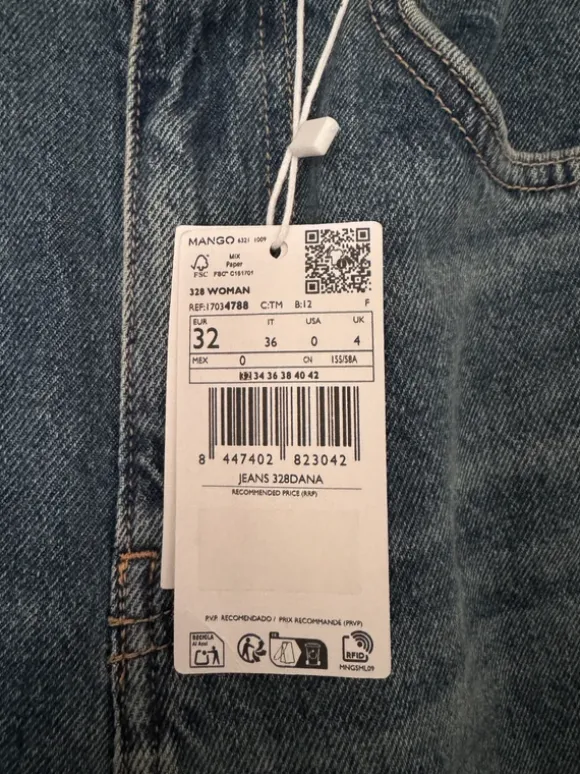 Balloon-Jeans mit mittlerer Bundhöhe