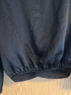 Bauchfrei satinBluse schwarz