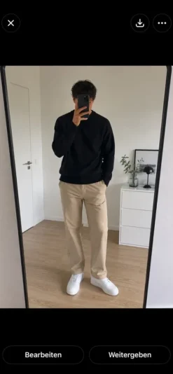 Beige Herren Chino Hose – modern & zeitlos