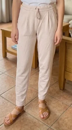 Bequeme Stoffhose in Pastellrosa – Locker & Chic
