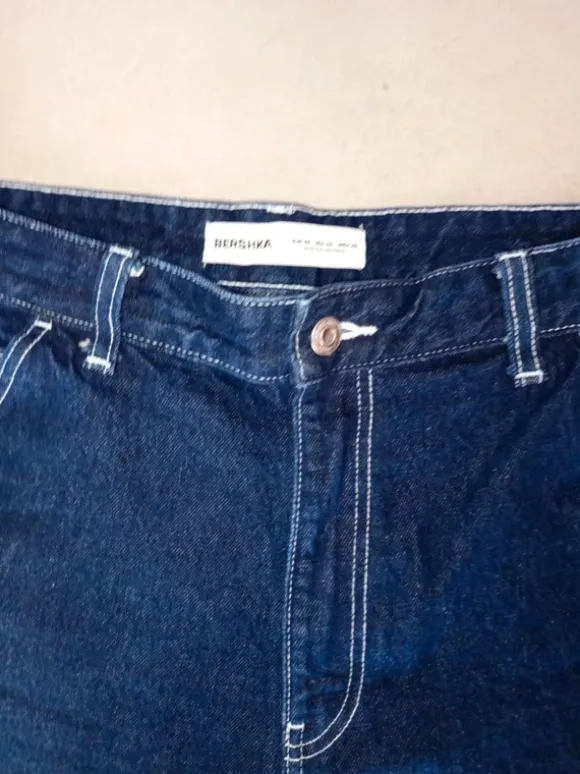 Bershka Jeans Baggy Gr 36 dunkelblau