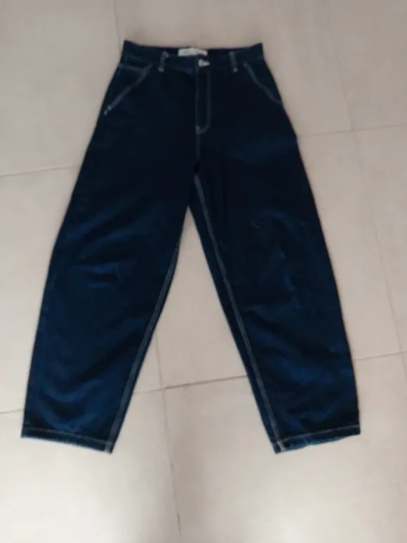 Bershka Jeans Baggy Gr 36 dunkelblau