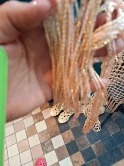 Überwurf in rosegold mit Glitzer one sice neu